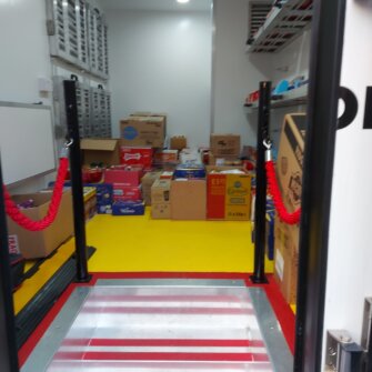 Quantock Foodbank Electric Mobile Pantry Internal View